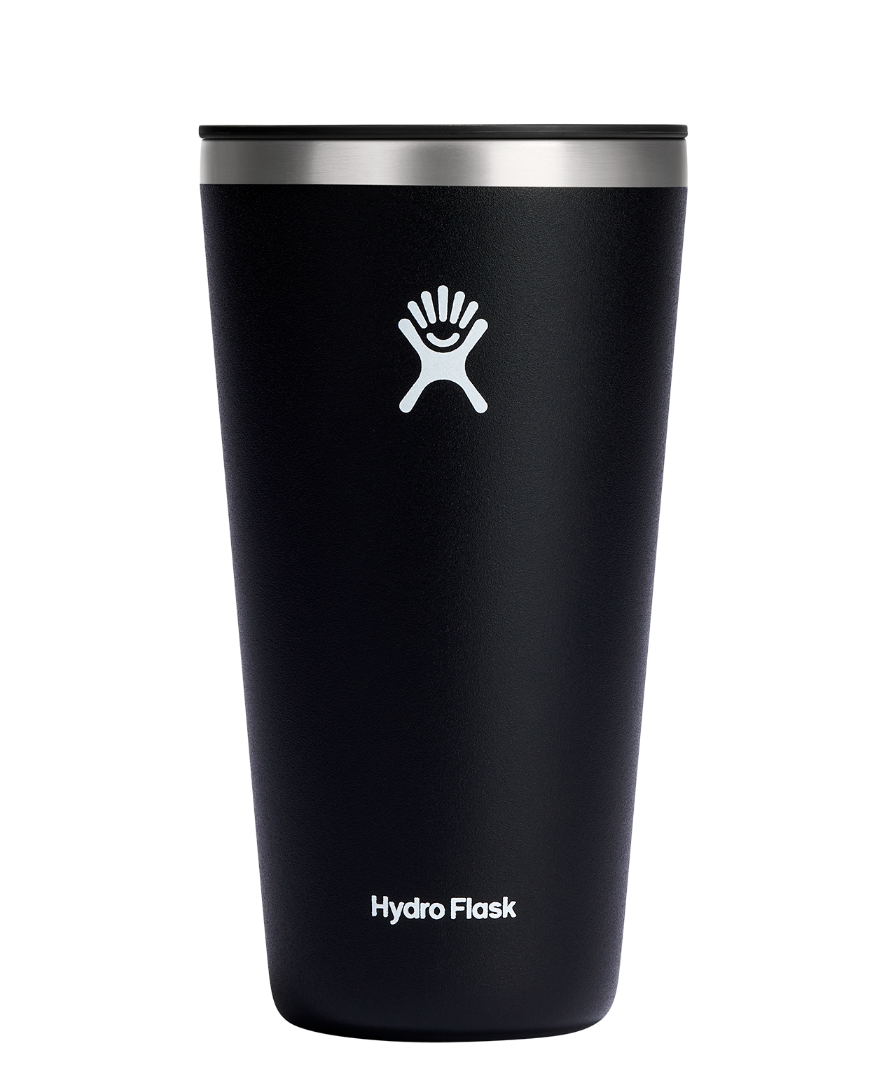 Hydro Flask All Around Insulated Tumbler in black, perfect for keeping beverages hot or cold with a sleek design.